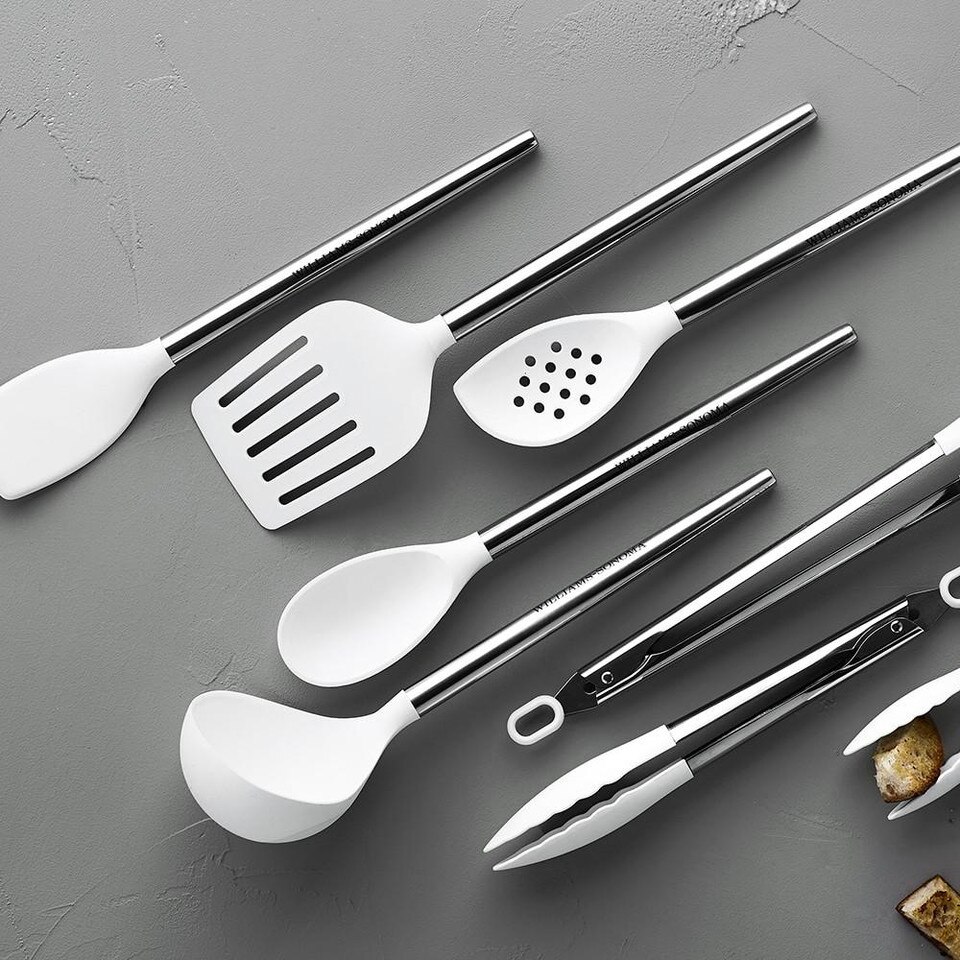 williams sonoma stainless steel silicone utensils